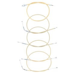 Bowden Cable Kit + Speedo Cable M10xM16 for Simson SR2/SR2E, 5pc, beige