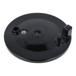 Rear brake shield for Simson S50/S51/S70/KR51/2 - Black, pre-drilled