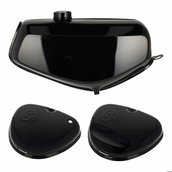 SET Kraftstoffbehälter und Seitendeckel schwarz für Enduro S51E S70E