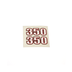 Cezet 350 red-gold UV-resistant motorcycle decals (2-piece)