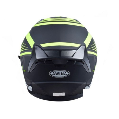 Open helmet Awina JK528 black-yellow MAT L for motorcycle e.g. Simson and MZ