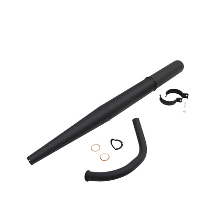 Complete exhaust system for Simson S51 S50 KR51/2 - 7 pieces - black
