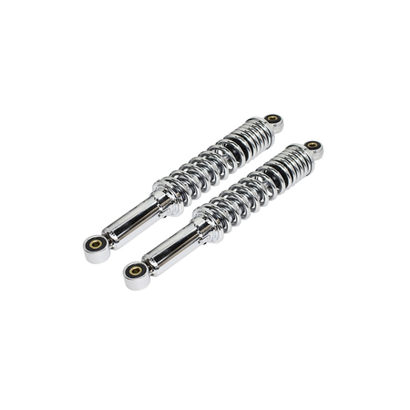 Pair of struts shock absorbers for Simson S50 S51 S70 S83 - 340mm, adjustable, chrome