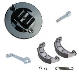 Front brake shield, complete, black for Simson S50 S51 S70 SR50 SR80