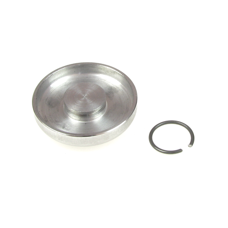 Left cover cap (no cutout), aluminum + snap ring for AWO Touren suspension