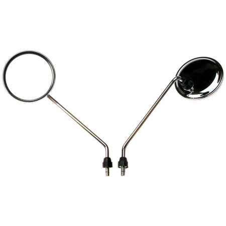Pair Chrome 118mm M8 Mirrors (Left+Right) for Simson S51 Moped