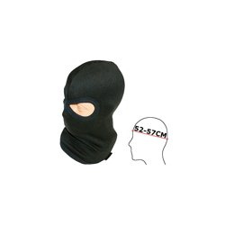Black Polar Fleece Balaclava S/M 2-Hole Mask for Motorcycle, Moped & Quad