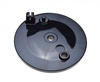 Rear brake plate, black, no contact hole — Simson SR50/SR80