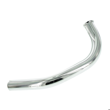 Chrome Exhaust Header for Simson KR51/2 Schwalbe Ø28mm, Bent