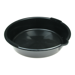 Plastic pan, oil pan, workshop pan, 8 L, round with pouring spout