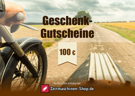 Gutschein - Zeitmaschinen-Shop.de (Geschenkkarten selbst ausdrucken) - 100 Euro