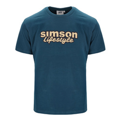 T-Shirt, Farbe: blau, Größe: XL - Motiv: SIMSON Fahrer Comic