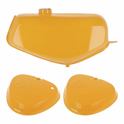 Zbiornik paliwa + kwadratowa pokrywa boczna do Simson S51, S70 - Narcissus żółty
