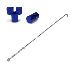 Chromed Foot Brake Rod + M6 Adjuster for Simson S51/S70/S53/S83 - Blue