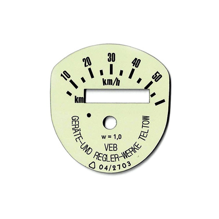 Speedometer Dial for Wappentacho (Horseshoe) – Fits Simson SR1/SR2