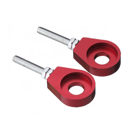 2x Kettenspanner Set ALU für Simson S51 SR4 KR51 Schwalbe SR50 - rot eloxiert