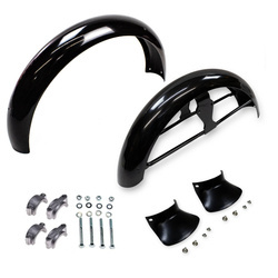Set: 2x Front Mudguards (w/ brace) + Clamp Bracket for Simson S50/S51