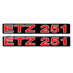 2x Fork Decals for MZ ETZ 251 Telescopic Fork — UV-Resistant, Top Quality