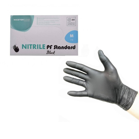 Black Nitrile Gloves M (7-8) – Pack of 100 for Motorcycle & Bike Mechanics