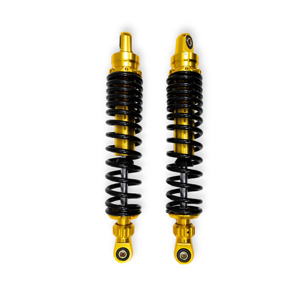 Pair of struts shock absorbers suitable for Simson S51 S50 S70 Enduro - chrome 360 mm