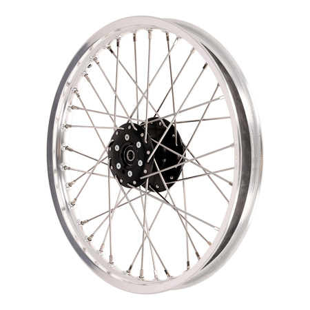 Spoked Wheel for Simson S53/S83 Black Aluminum Rim 16" Disc Brake