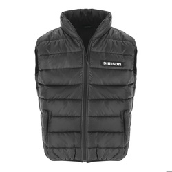 Black Padded Motorcycle Vest SIMSON - Size XXXL