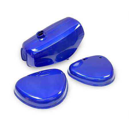 Simson S50/S51/S70 Fuel Tank & Side Covers Set - Candy Blue (no swirl logo)