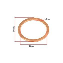 Flat copper oil drain gasket for Simson S51 SR50 SR80 KR51/2