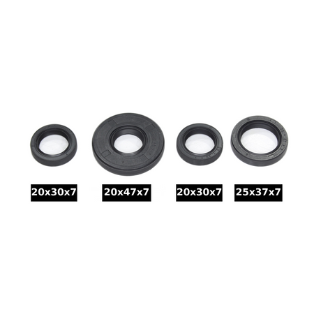 Set of shaft seals Simmerring motor black for MZ ETZ 125 150 (4 pieces)