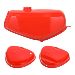 Enduro Fuel Tank Set w/ Whirl Logo for Simson S51E/S70E - Flame Red