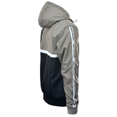 Windjacke "SIMSON Suhl" - Grau und Schwarz mit Weißem Akzent, Größe: M
