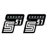 2x sticker for Simson S51 Enduro silver-white | 1.Quality UV-resistant new