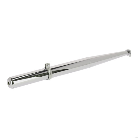 Exhaust silencer Ø28mm chrome-plated, including exhaust clamps S50 S51 S70 - 2nd choice quality