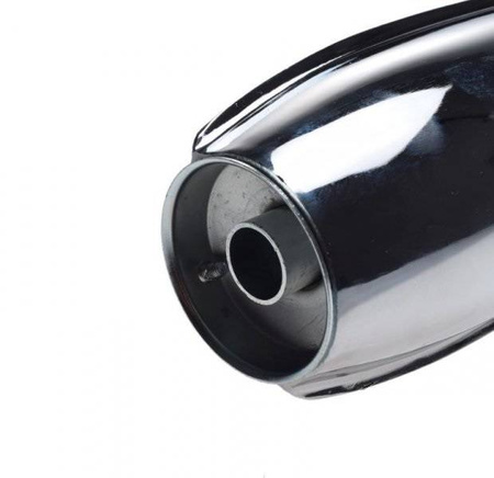 Pair Chrome Exhaust Mufflers for JAWA 350 Type 634 (1970-74)