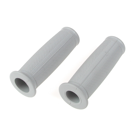 Pair 22mm Bulged Handlebar Grips for IFA MZ RT125 BK350 ES175/250 - Gray