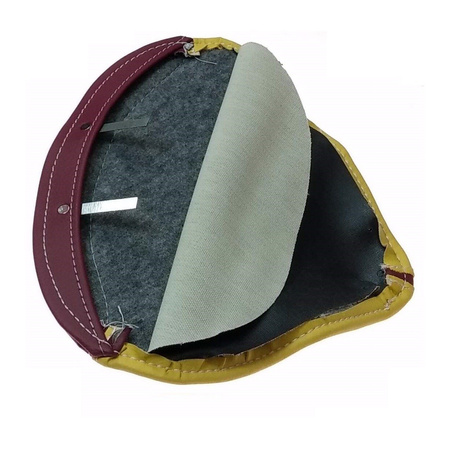 Simson SR2/SR2E Seat Cover Saddle 1st Quality – Burgundy/Yellow