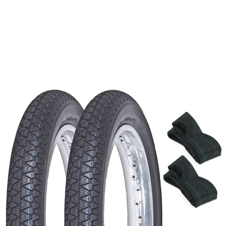 2x Vee Rubber 3.50x10 59J tires + 2x inner tubes for Vespa PX80 scooter