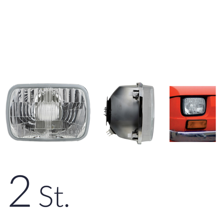2x H4 Headlights TÜV-approved — fits Fiat 126/128 & Yugo Koral