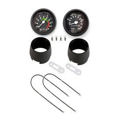 Simson S50/S51 Speedo + Rev Counter + 6V Bulb + Speedo Cable, Black Ring