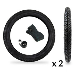 2x Inner Tube & Rim Tape 2.25x16 for Moped Puch Zundapp Hercules Kreidler