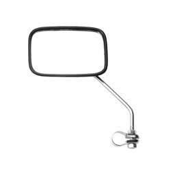 Universal M8 Mirror, Square Clamp (R/L), Short for Moped/Mofa