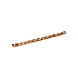Motorcycle Engine Ground Strap - Copper 220mm, M8 Ends