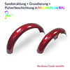 Powder coating service mudguards fenders Simson S51 in metallic (Candy)