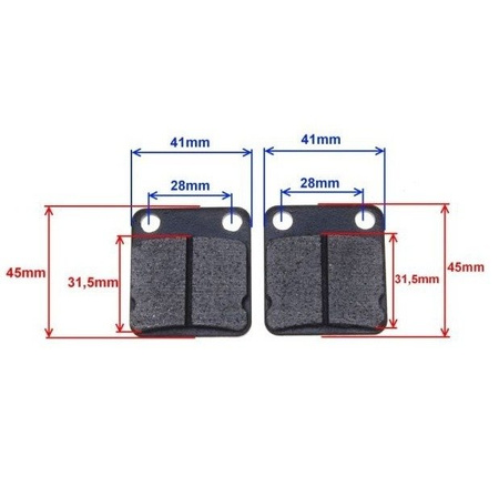 (Pair) brake pads for rear disc brake for Shineray ATV150