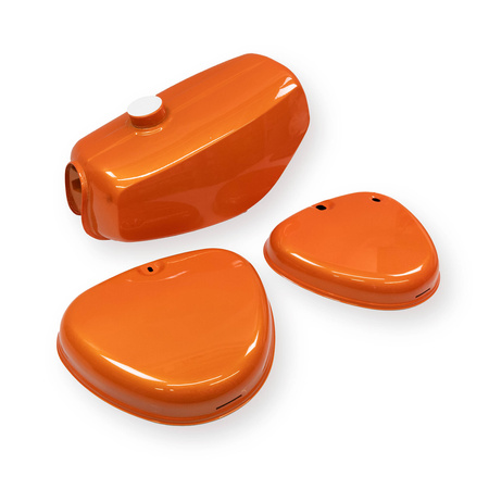 Set Tank + Seitendeckel für Simson S51 S70 - orange Candy metallic