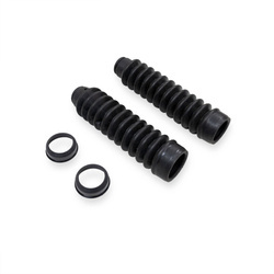 Pair Telescopic Fork Gaiters + Caps & Clamps for Simson S50 S51 SR50 SR80