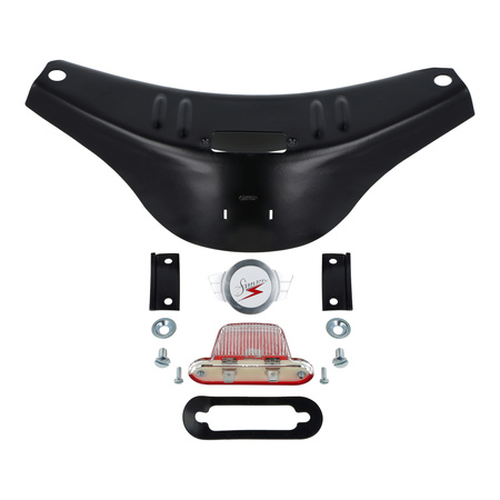 Set of sheet metal handlebar covers for Simson KSR51/2 KR51/1 SR4- - silver emblem
