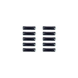 10x 40A fuse, 6x25 torpedo fuse - black