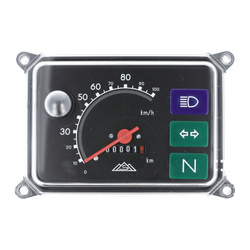 Tacho Gerätekombination für Simson SR50, SR80 - mit Leuchtmittel 6V, schwarz