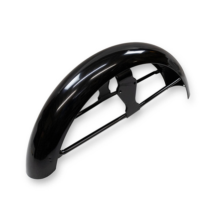 Name: Front Fender with Brace for Simson S50/S51 – Black Powder-Coated
Description: Durable black powder-coated front fender with brace for Simson S50/S51.